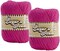 (Pack of 2) Lily Sugar'n Cream Yarn - Solids Super Size-Hot Pink